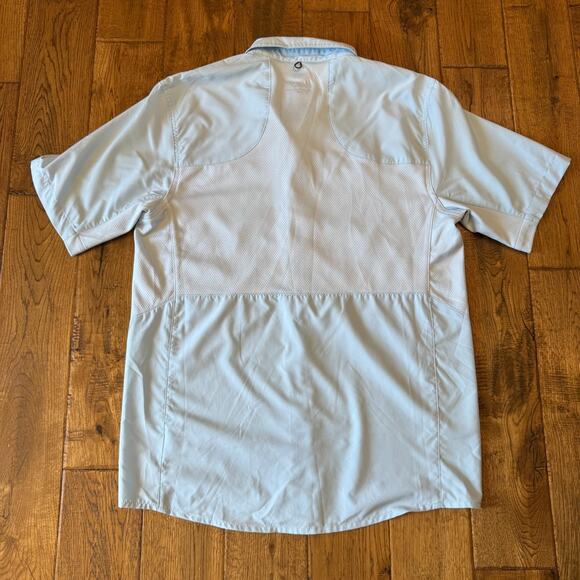 Lot of 2 REALTREE Vented Fishing Short Sleeve Button Up Shirt Orange Blue Mens S - Picture 6 of 9